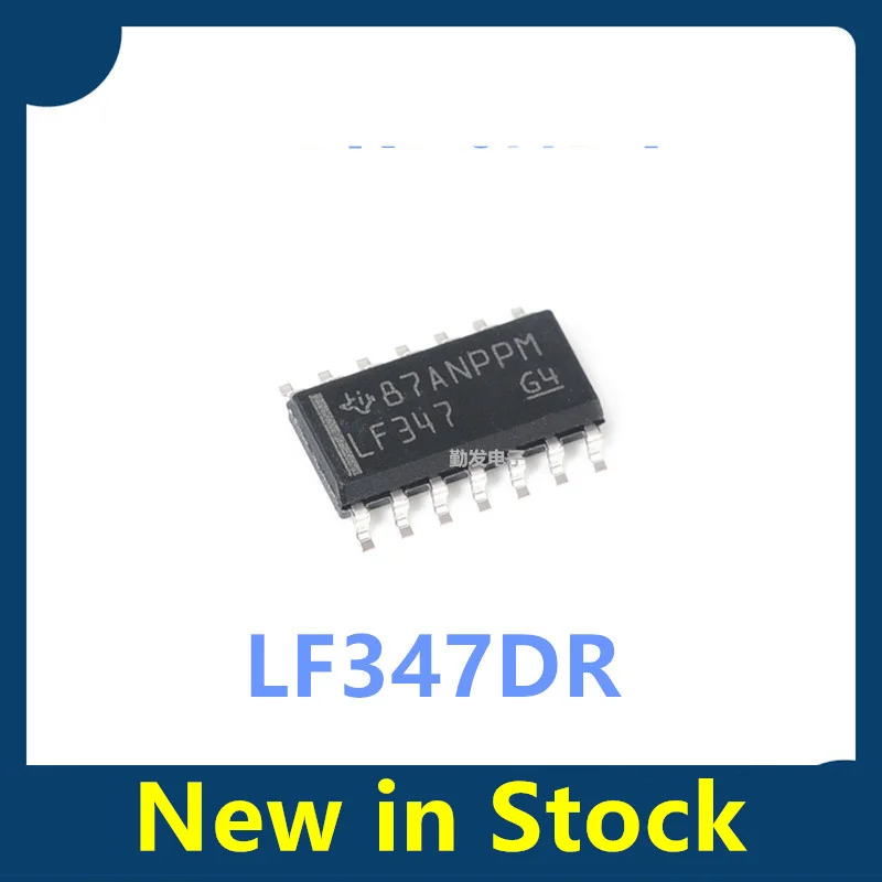 10PCS LF347 LF347DR Surface-mount SOP-14 four-channel operational amplifier IC chip  Brand new, genuine