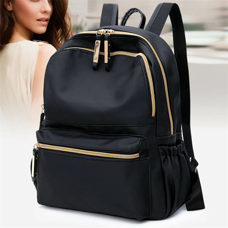 Solid Color Oxford Cloth Female Fashion Large Women Backpack Travel Bag School Cute Waterproof Sports Bags For Women