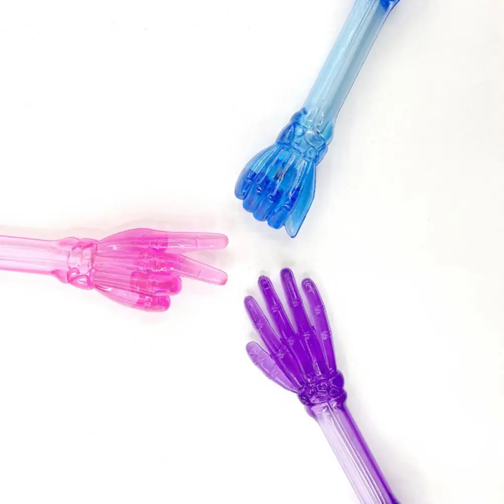 Comfortable Grip Pen Smooth Writing Pen Skeleton Finger Ballpoint Pen Set Quick Drying Comfortable Grip for Students Kids Fun