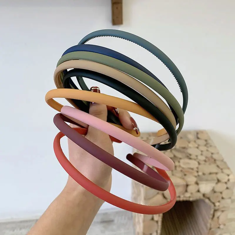 

Solid Color With Toothed Non-Slip Women's Headband Korean Fashion Thin Party Vacation Headband Women's Hair Accessories 2025 New