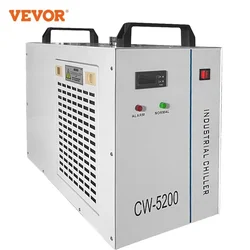 VEVOR CNC Laser Engraving Machine Chiller CW-3000 CW-5000 CW-5200 Thermolysis Industrial Water Cooler 60W-130W CO2 Glass Tube