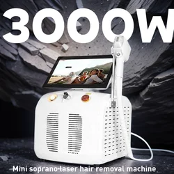 Mini soprano laser hair removal machine 3000W 10bar 808nm Diode Laser Hair Removal Machine 755nm 808nm 1064nm Painless Epilator