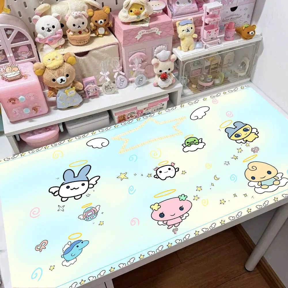 Ins اليابانية أنيمي الكرتون جلد كبير XXL لطيف Kawaii الكرتون ماوس الكمبيوتر لوحة المفاتيح الكمبيوتر المحمول وسادة طاولة طعام سطح المكتب حصيرة