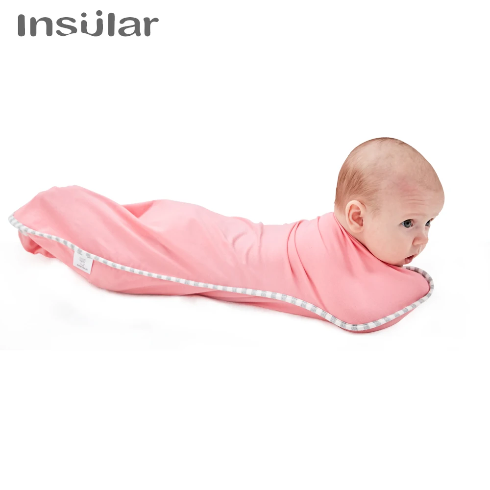 INSULAR Four Seasons Baby Anti-shock Swaddle Bags Baby Cotton Elastic Swaddle Sleeping Bag Removed Sleeves