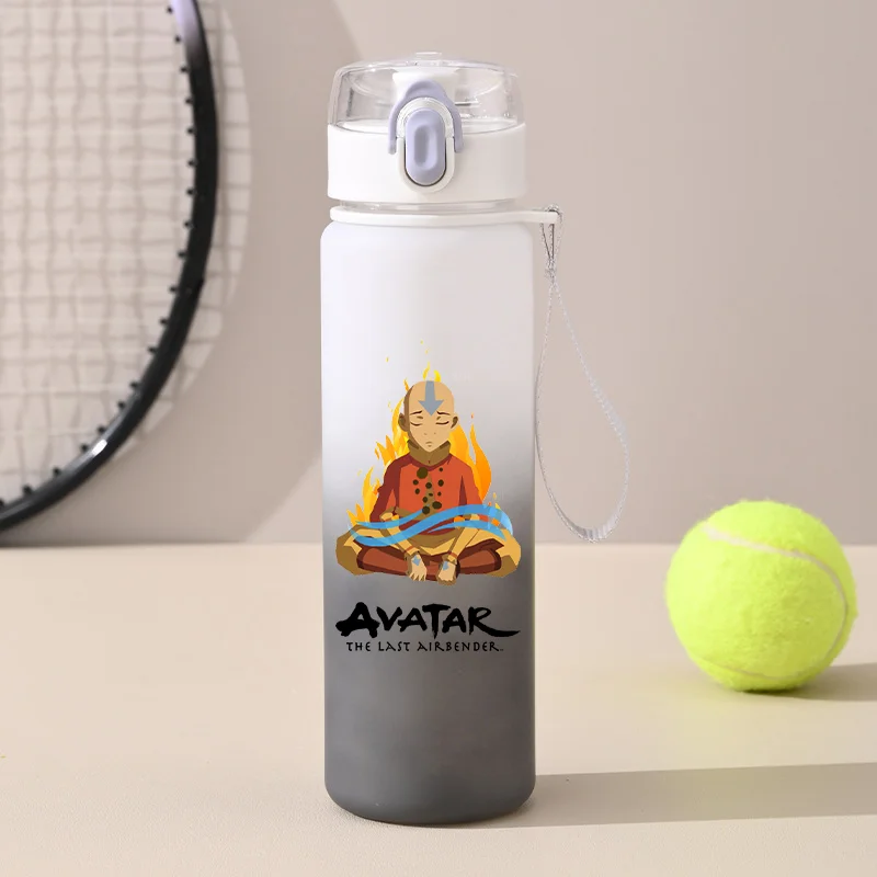 Avatar The Last Airbender Gradient Water Cup Outdoor Large Capacity Portable Sports Leak-proof Aang Katara Fitness Basketball