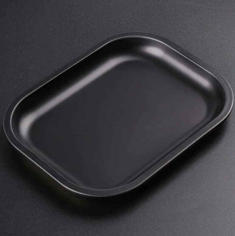 Bandeja para rodar tabaco, lata de Metal, bandeja para rollo de cigarrillos negra, accesorios para pipa para fumar, herramientas, bandeja para rollo