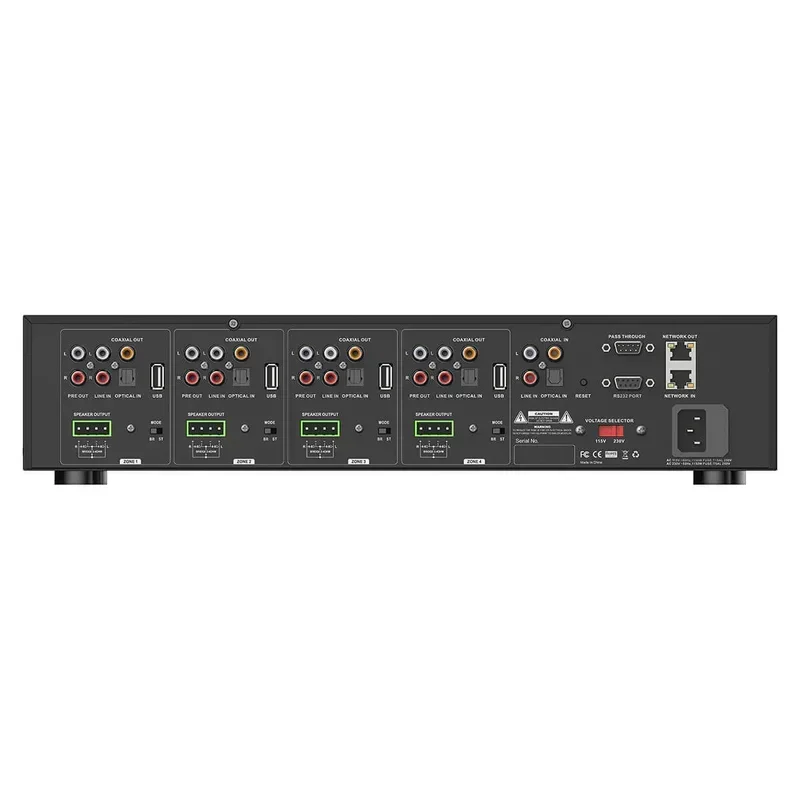 2026HA400 Wireless 4 Zone Amplifier Airplay Multizone Smart Home Audio Integrate Amplifier