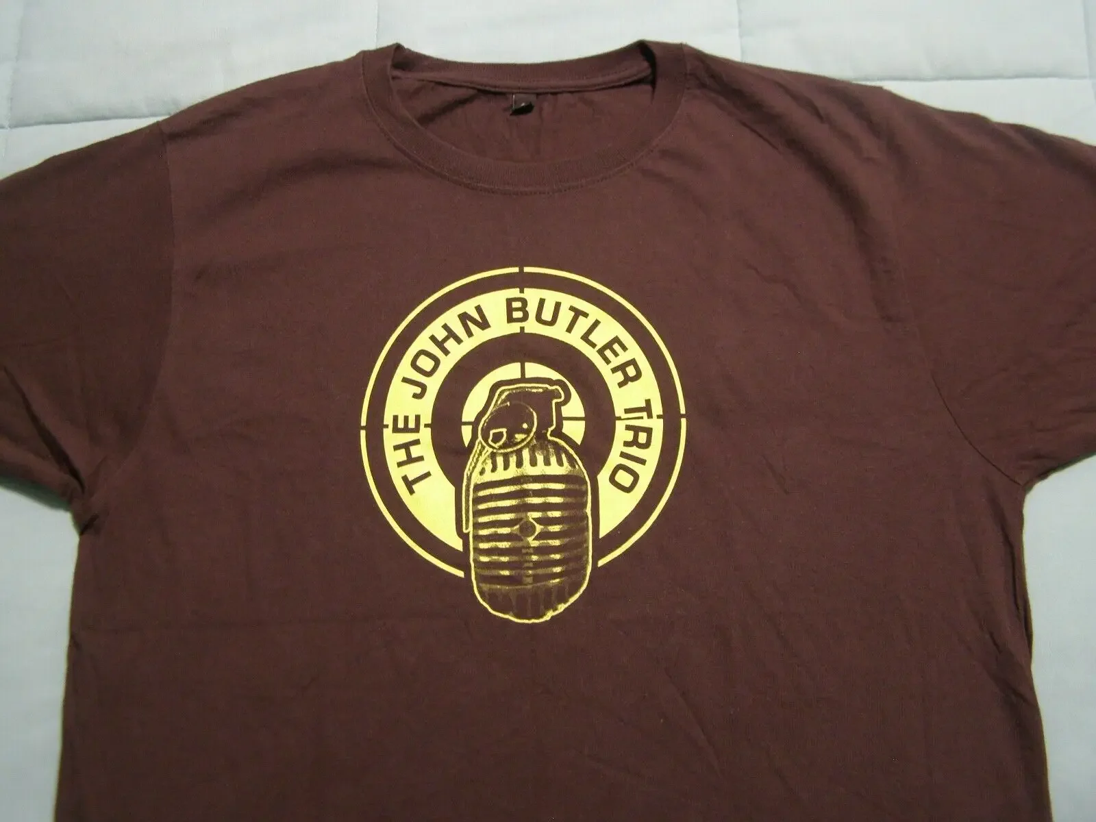 John Butler Trio 2007 Concert T Shirt Brown Size S Grand National Tour Europe long or short sleeves