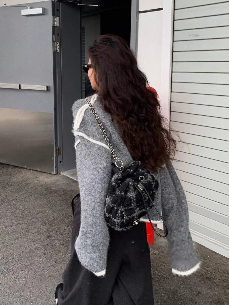 Maglioni Maglioni Pullover Donna Scollo a V Donna Sexy Punk Quotidiano All'aperto Morbido Elegante Grazioso Inverno Bianco caldo Bellissimo Gothi