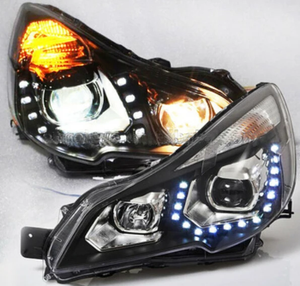 

Cars Styling Headlight For Sabaru Outback Legacy Headlights 2010~2015 Running lights Bi-Xenon Beam Fog lights angel eyes Auto