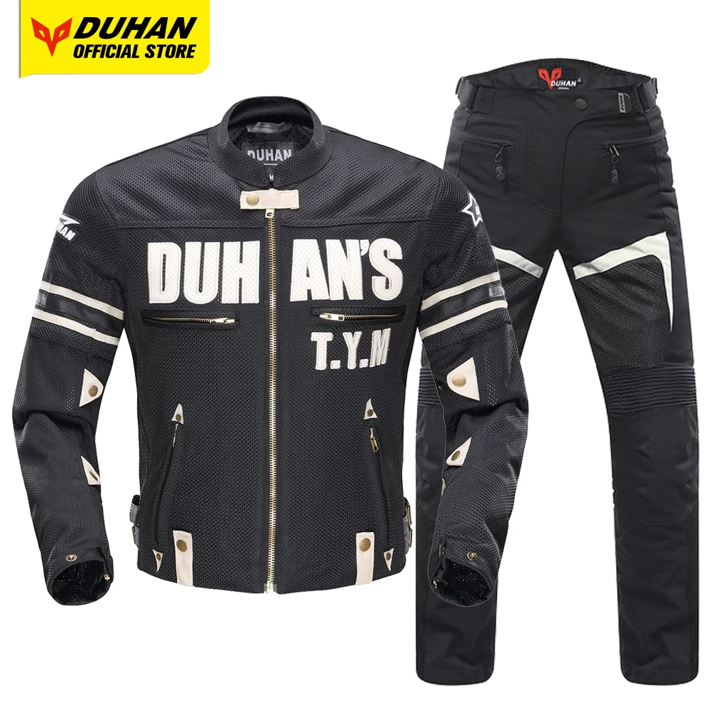 

DUHAN Motorcycle Jacket Summer Breathable Moto Riding Jacket Wear-resistant Anti Fall Motocross Jacket Motorcycle Accessories