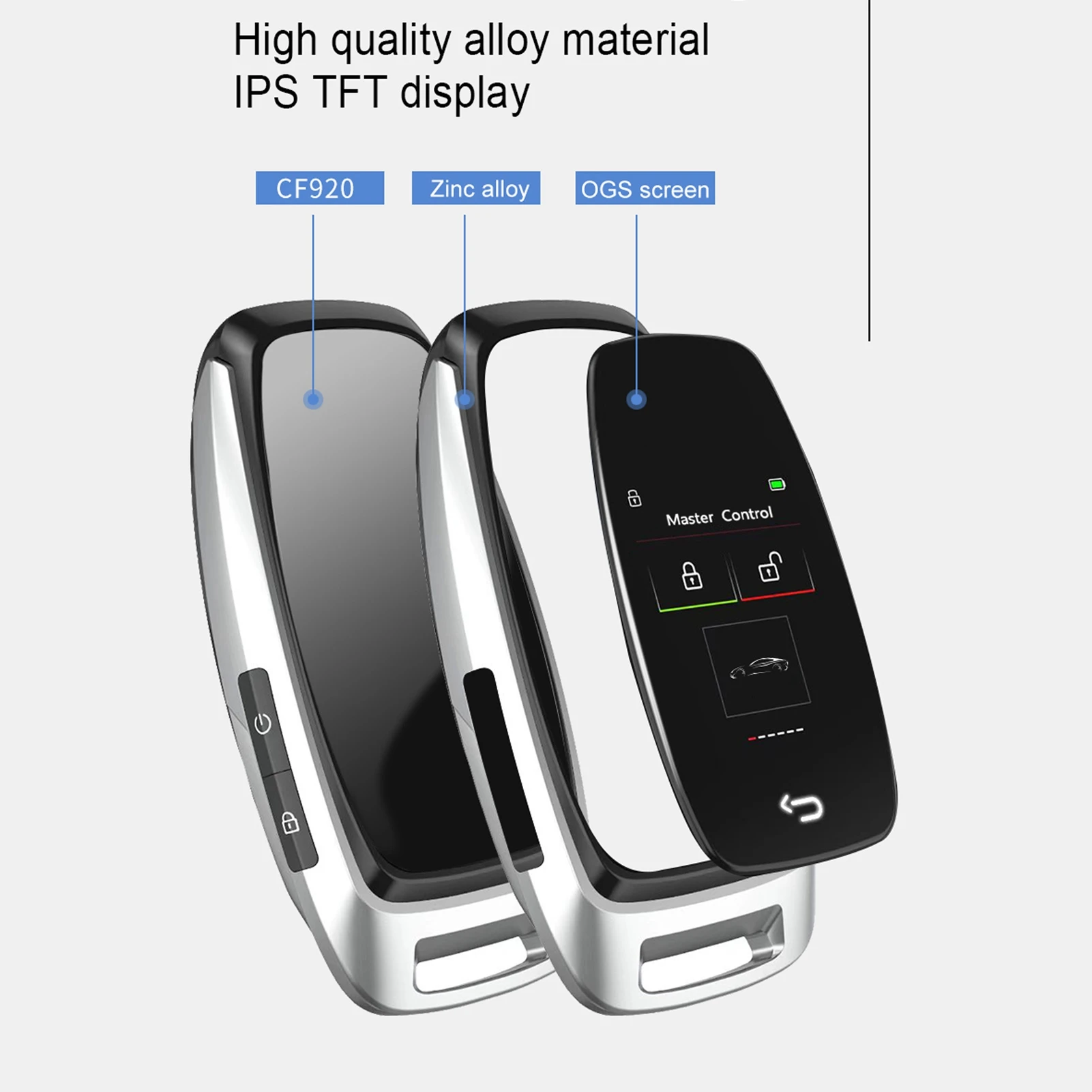 Car Remote Starter Key Simple  Smart LCD Key Keyless Entry Bluetooth 5.0 Connection for One Button Start Cars