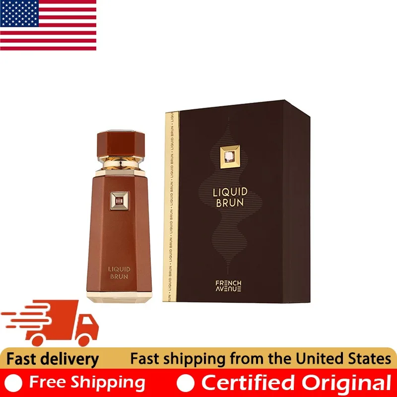 

French Avenue Liquid Brun Eau de Parfum 3.4 Oz Original Premium Arabian Perfumes 100 ML Natural Lasting Woody Pheromones Perfume
