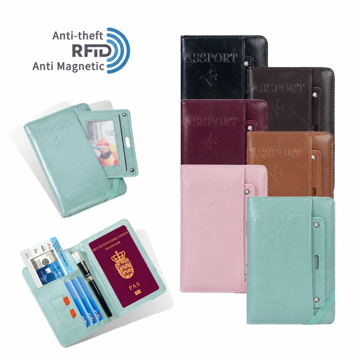 Passport Holder Clear Passport Wallet Rfid Blocking Passport Holder Water-Resistant Travel Document Holder For Everyday Document