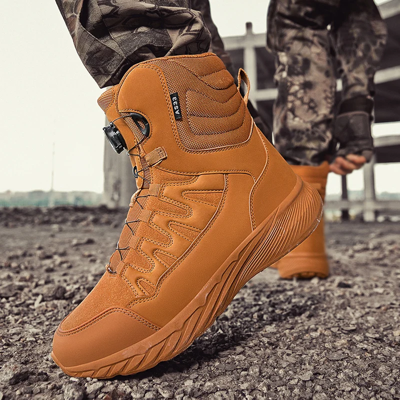 New Combat Training Boots Ultra Light Outdoor Waterproof Training BootsHighTopWear-resistant and Puncture Resistant Desert Boots