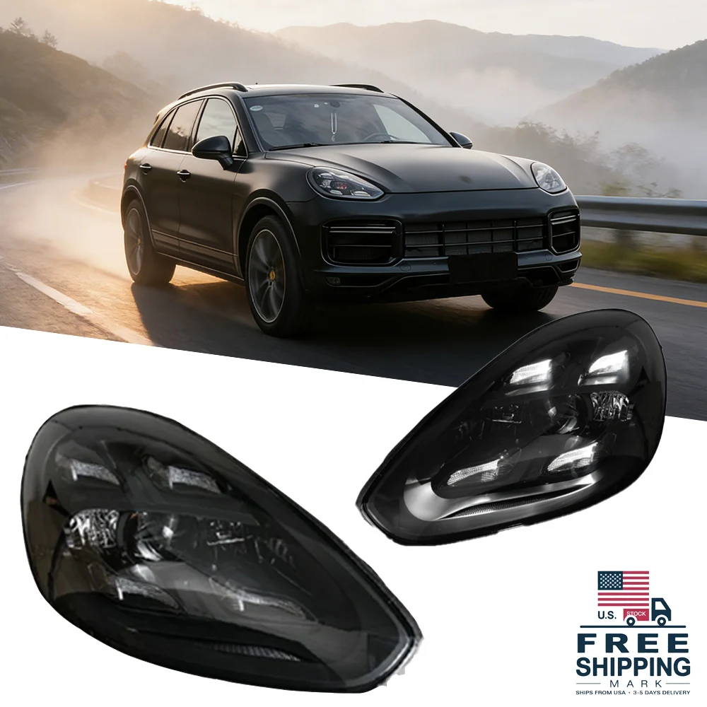 

Светодиодные фары для Porsche Cayenne 958.2 2015-2017, передние фары, установка Plug and Play, высококачественный дизайн, матричные аксессуары.