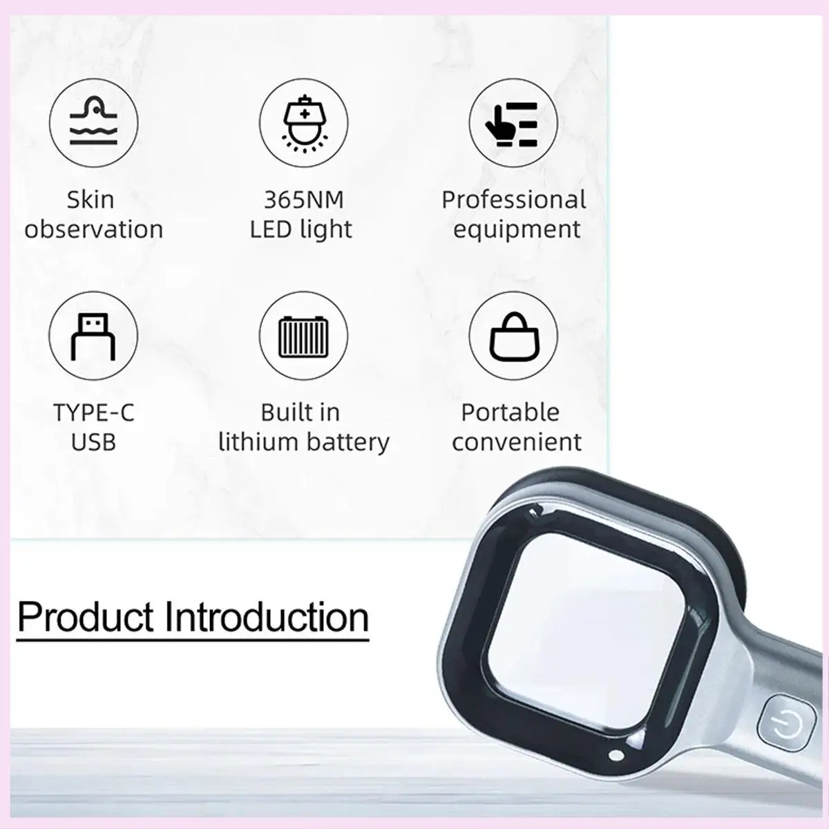 B25B Portable Facial Salon Beauty Analyzer Skin Analyzing Testing UV Woods Lamp For Skin Care