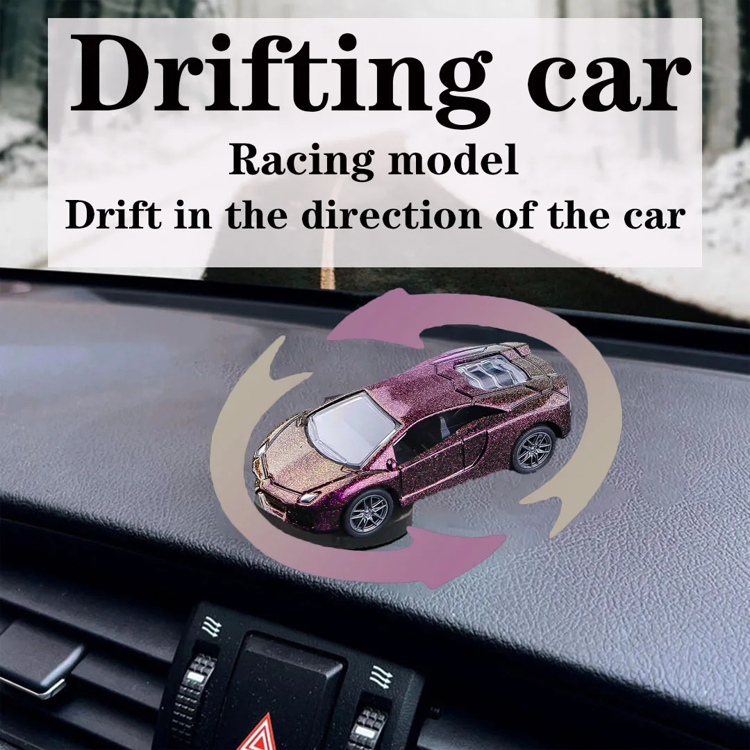 

Gradient color drift car ornament alloy sports car model 1:60 Rainbow Pearl Chameleon car model center console decoration