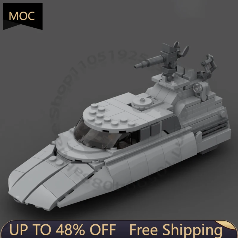 

352 детали: Модель космического корабля Rebel Repulsor Scout MOC, модульный конструктор, креативный дизайн, для детей, подарок на праздник, для мальчиков