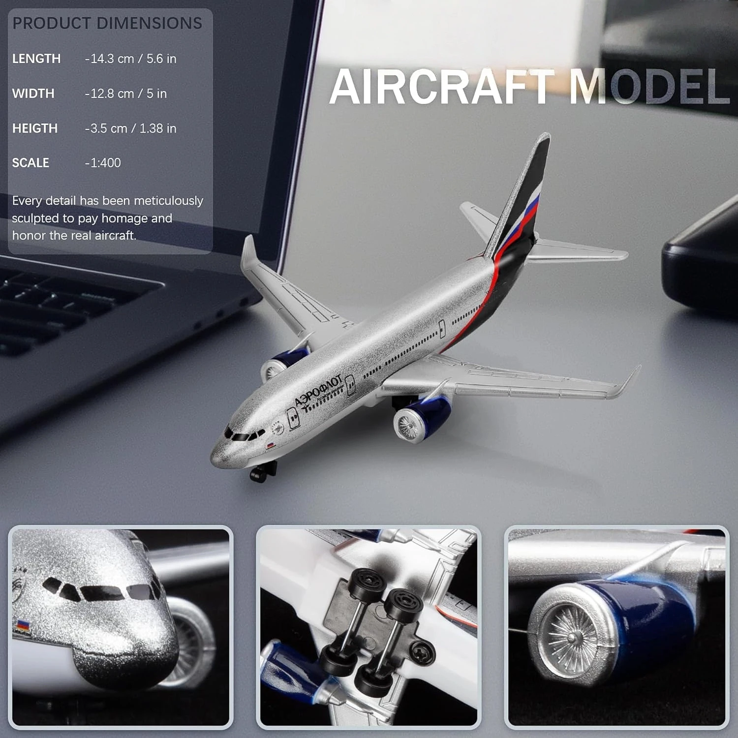 1/400 16 cm Russia A330 Kit modello di aereo Modello di aereo in lega per collezione e display