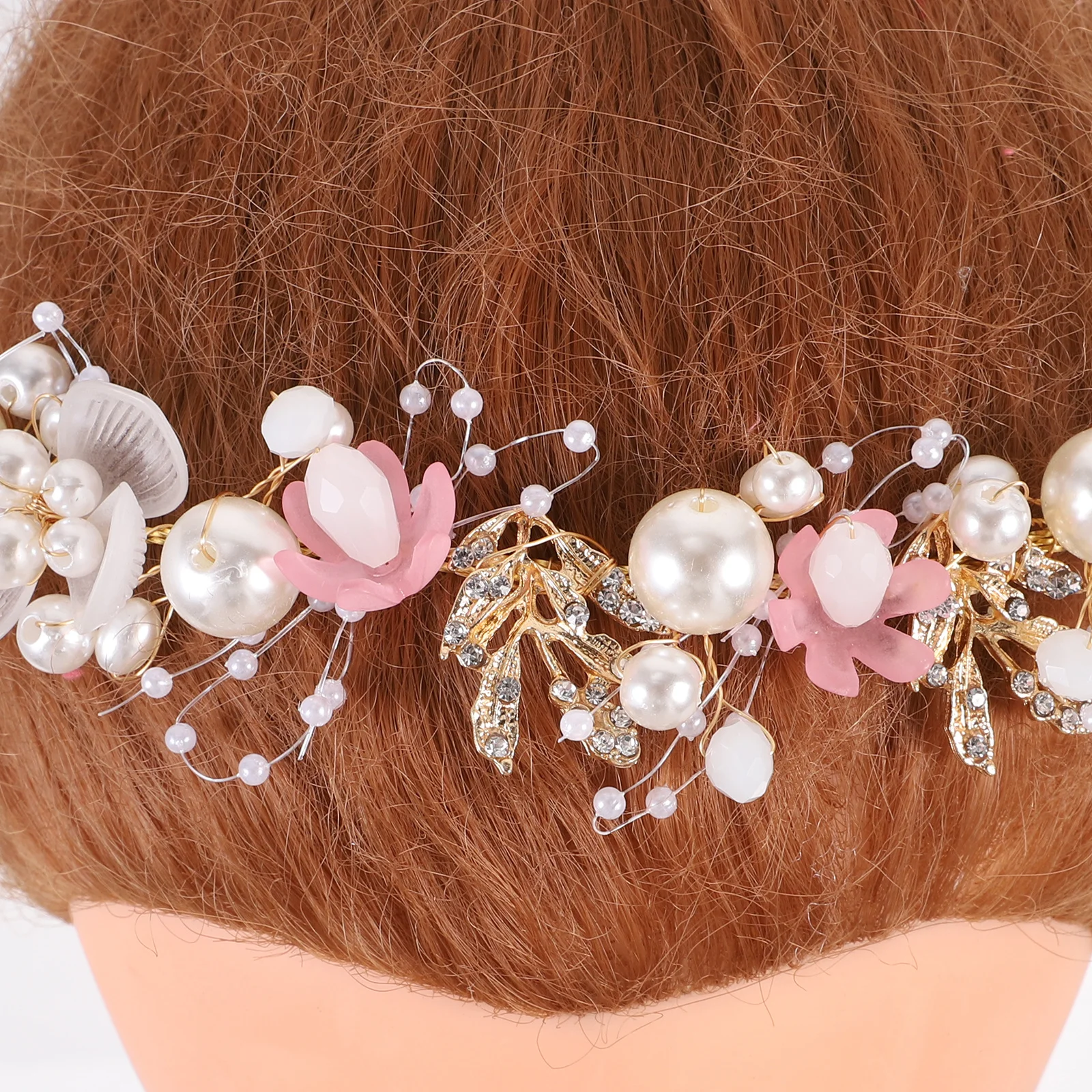 

Pearl Hairband Ribbon Delicate Pearl Floral Headpiece Party Wedding Birthday Headband for Women Girls Accessories