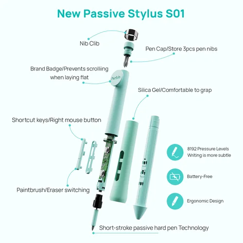 Imagen 2 del producto Tableta de dibujo Parblo Intangbo X7, tabletas gráficas de 7,2x4,5 pulgadas, tableta de dibujo Digital con 6 teclas personalizadas para arte Digital