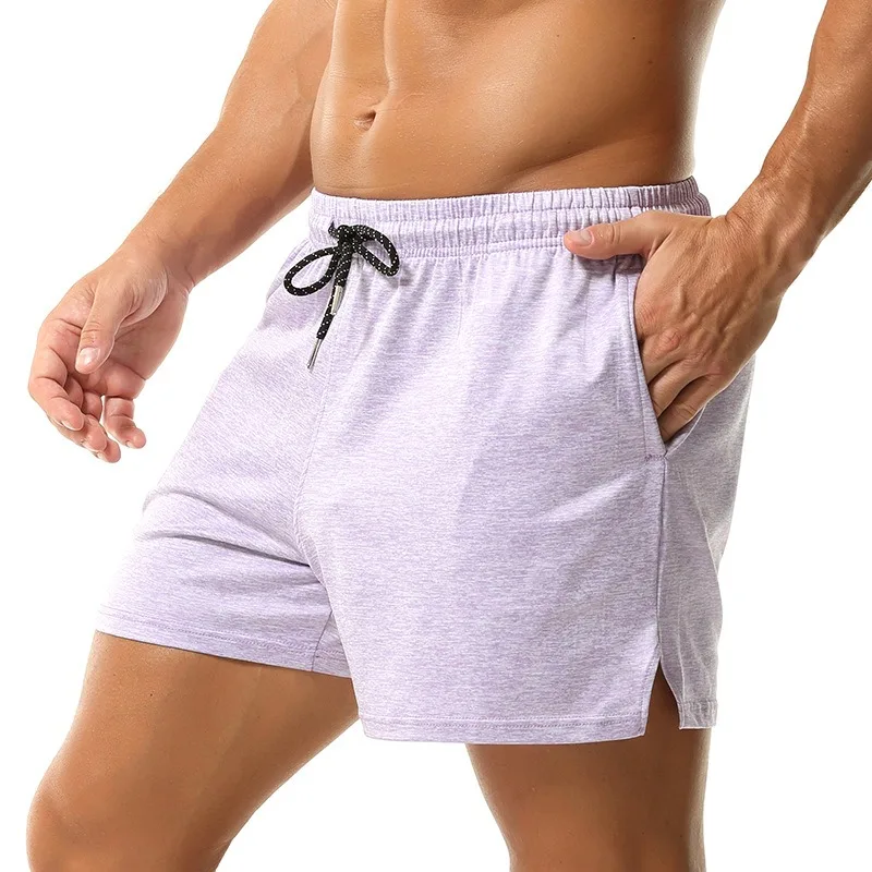 

Men's Shorts Solid-Color Mid-Rise Drawstring Sports Shorts with Pockets—Perfect for Fitness Running Casual Wear Underpants