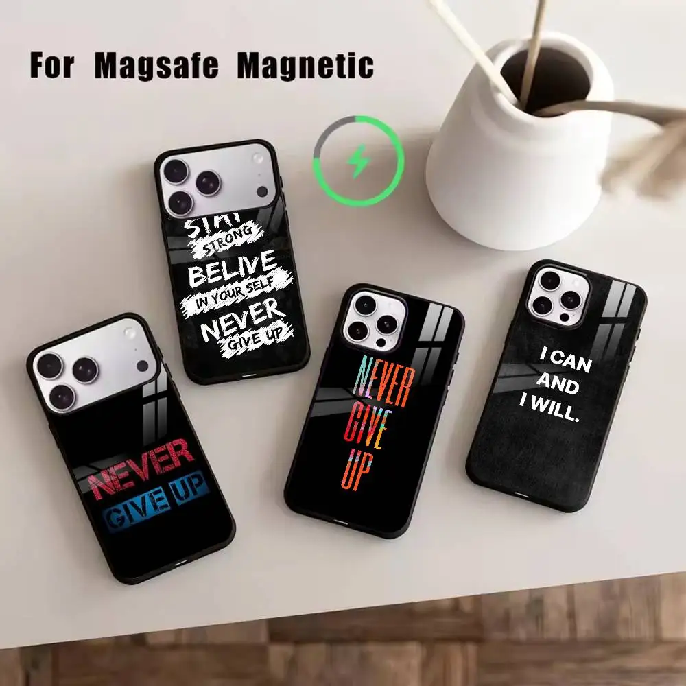 

Вы можете сделать это! Чехол для телефона для iPhone 17, 16, 15, 14, 13, 12, 11 Plus, Pro, магнитный, для беспроводной зарядки Magsafe.