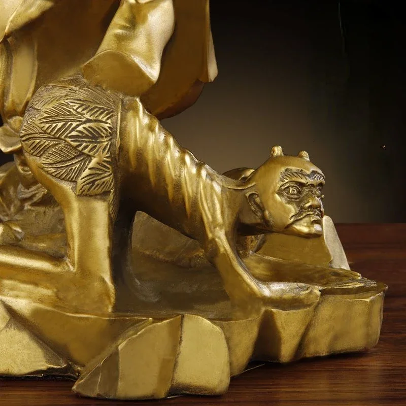 النحاس تشونغ كوي تمثال تيان شي زخرفة مدخل المنزل مكتب مخزن ديكور المنحوتات