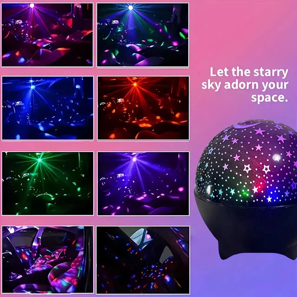 LED Lights Projector Starry Sky Night Light Projector Baby Lamp Decor Starry Moon Galaxy Projector for Kids Bedroom Decoration