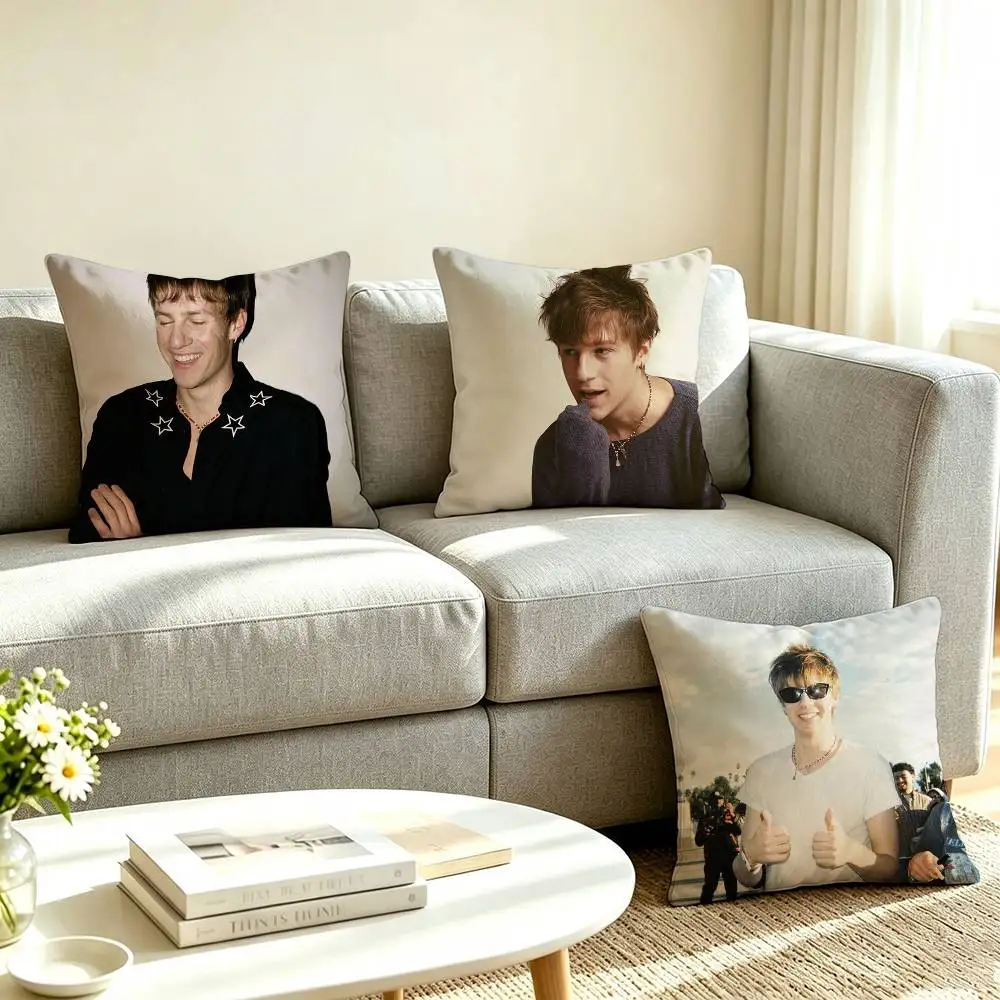 S-Singer Malcolm Todd  Square Double-Sided printed Pillow Case Bedroom Bedside Pillow Sofa Cushion Cover