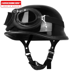 Retro Motorrad Helm Deutsch Vintage Moto Helm Mode capaceete de Moto Männer Frauen Casco Moto Dot Zertifizierung Halbhelm