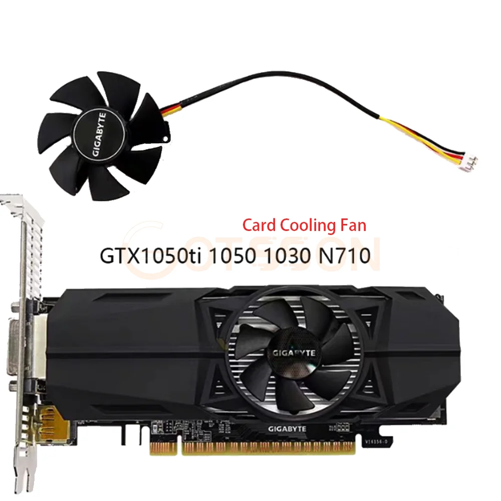 FS1250-S1033A 47mm DC12V 0.17A 3Pin GTX1050 For GIGABYTE GTX 1030 1050 1050Ti OC Low Profile 750 Ti Graphics Card Cooling Fan