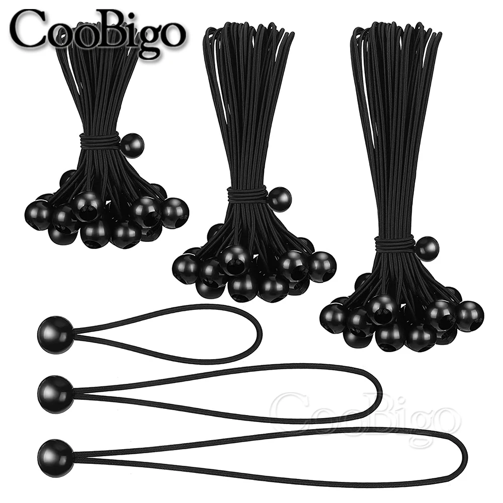 

10Pcs Ball Bungee Cords Elastic Rope Canopy Tarp Tie Fixed Shelter Cargo Camping Tent Poles Outdoor Accessories 15cm 18cm 20cm