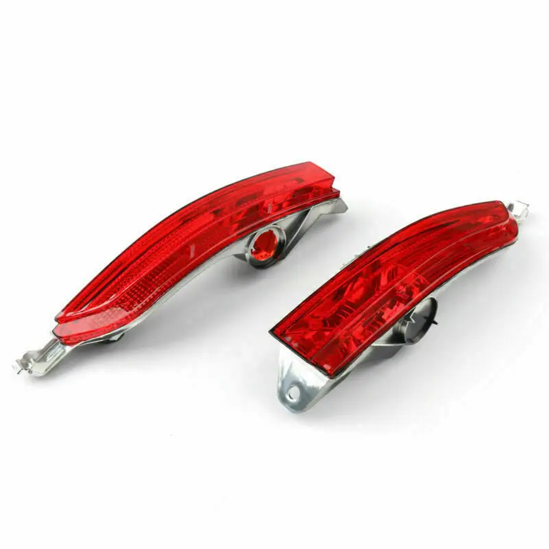 1 Pair Car Red Rear Fog Lamp Bumper Cover Reflector for Touareg 2011-2014 7P6945701D 7P6945702D