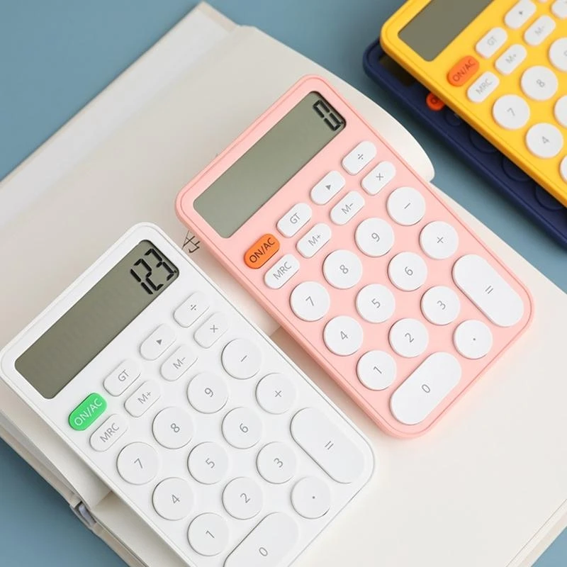 Calculadoras 12 dígitos para estudiantes escuela Calculadora contabilidad financiera para oficina en casa