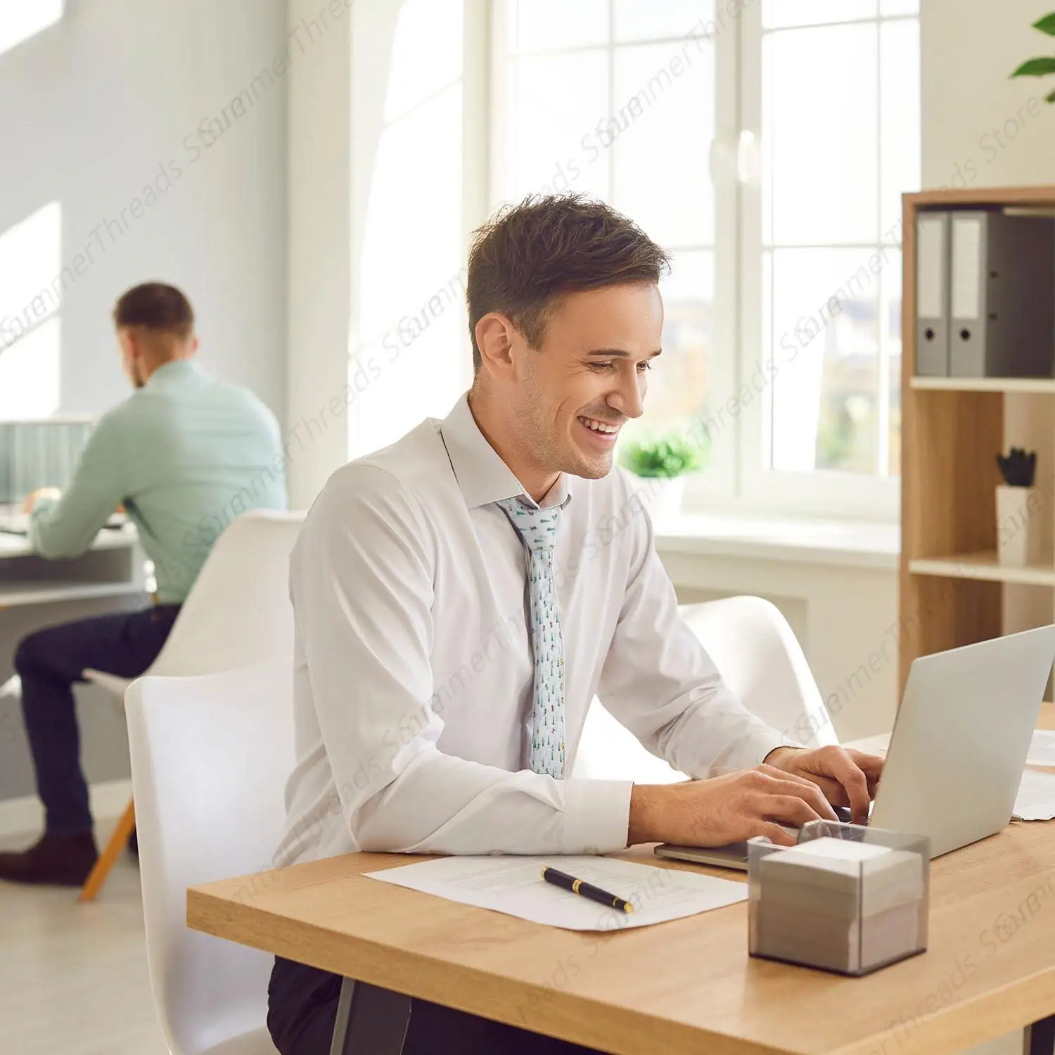 Corbata, Snowboard Deportes de Invierno Temática Azul Blanco