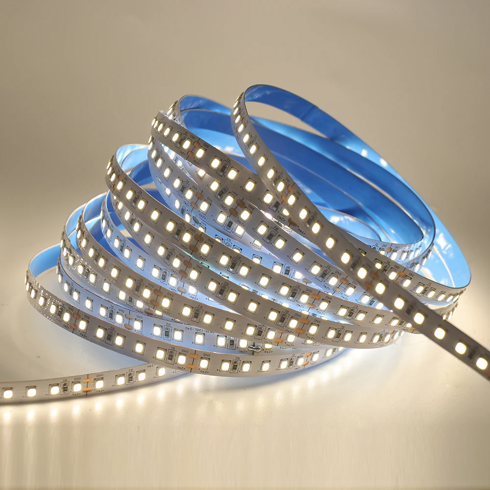 12V 24V 2835 LED Strip 5m 10m 15m 20m Tape Light Ribbon Flexible String 120/240/480 LED Cold Warm Natural White Home Decor