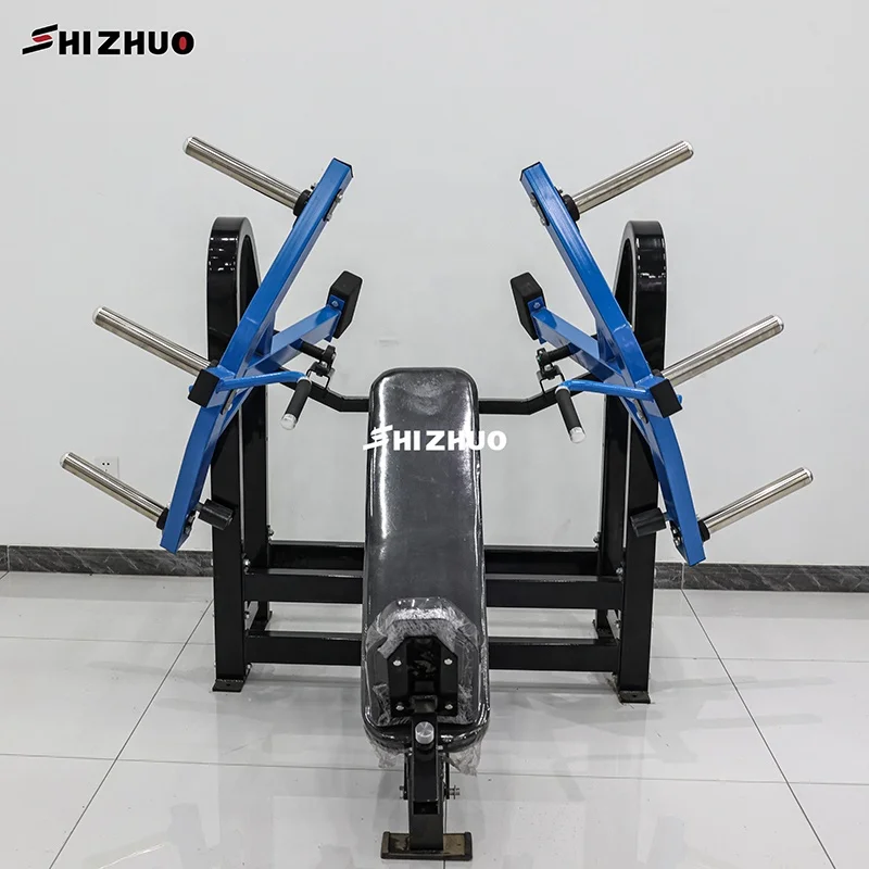 Shizhuo CE شهادة اللياقة البدنية التجارية لوحة قوة محملة الجلوس المنحدر آلة الصحافة الصدر معدات الصالة الرياضية