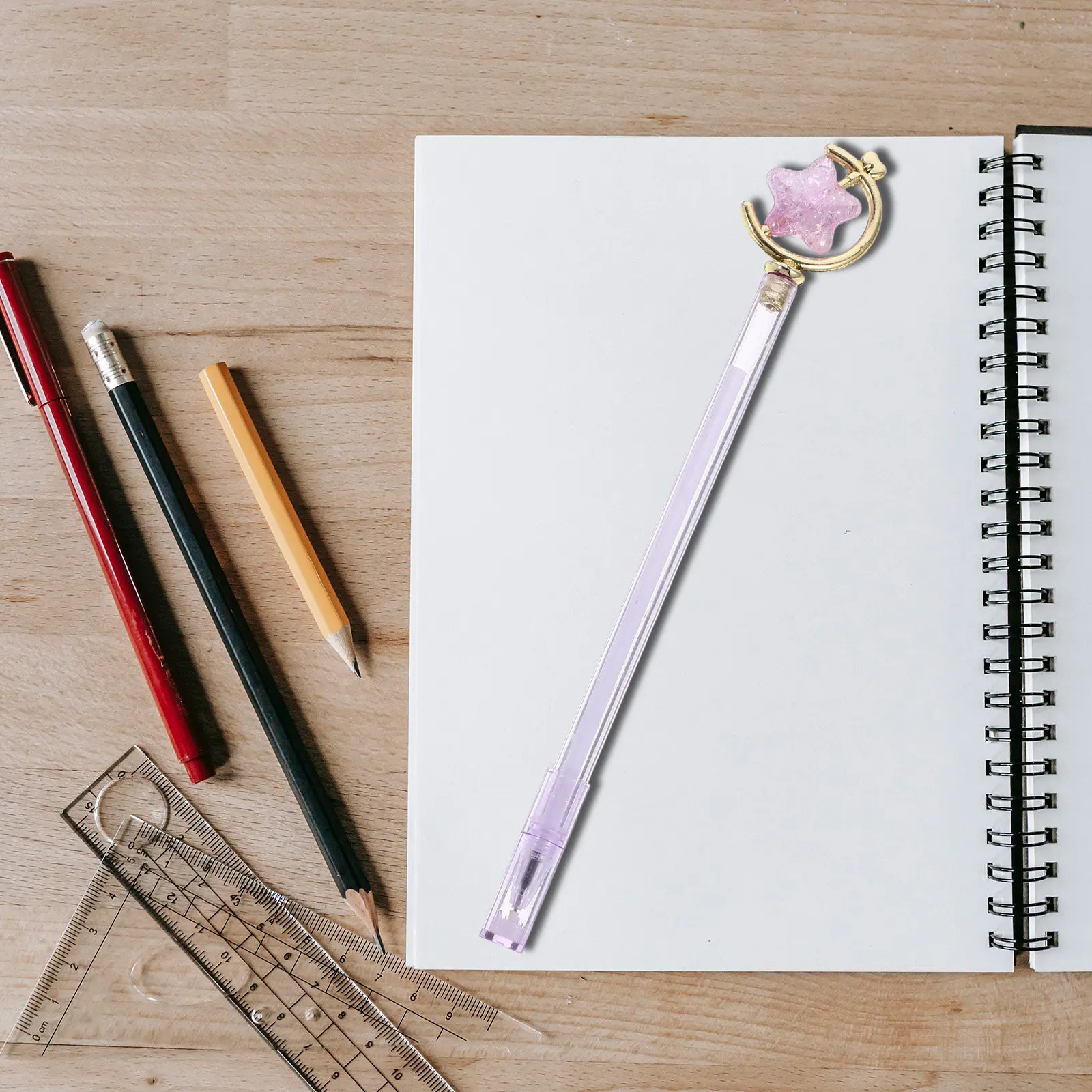 

10Pcs Exquisite Star Design Gel Pens Non Smooth Writing Performance Ideal for Students Journaling Office Work School