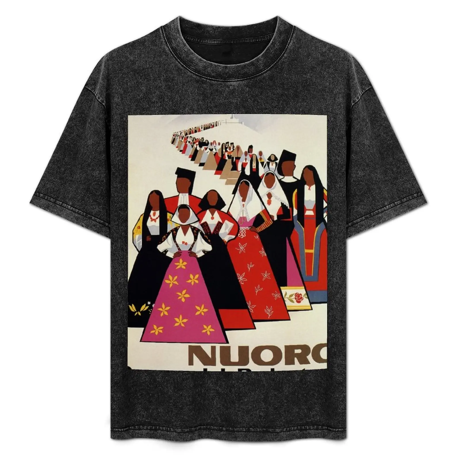 Nuoro Sardinia vintage Italian travel ad T-Shirt oversized graphic tee valentines clothes shirts graphic tee men