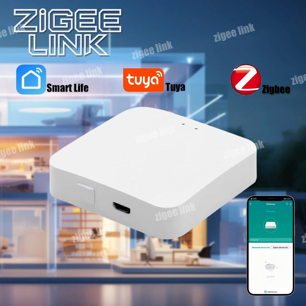 

Smart Zigbee 3.0 Gateway Hub Bridge Bridge Smart Home Control Tuya Smart Life App Remote Control For Alexa Google Home