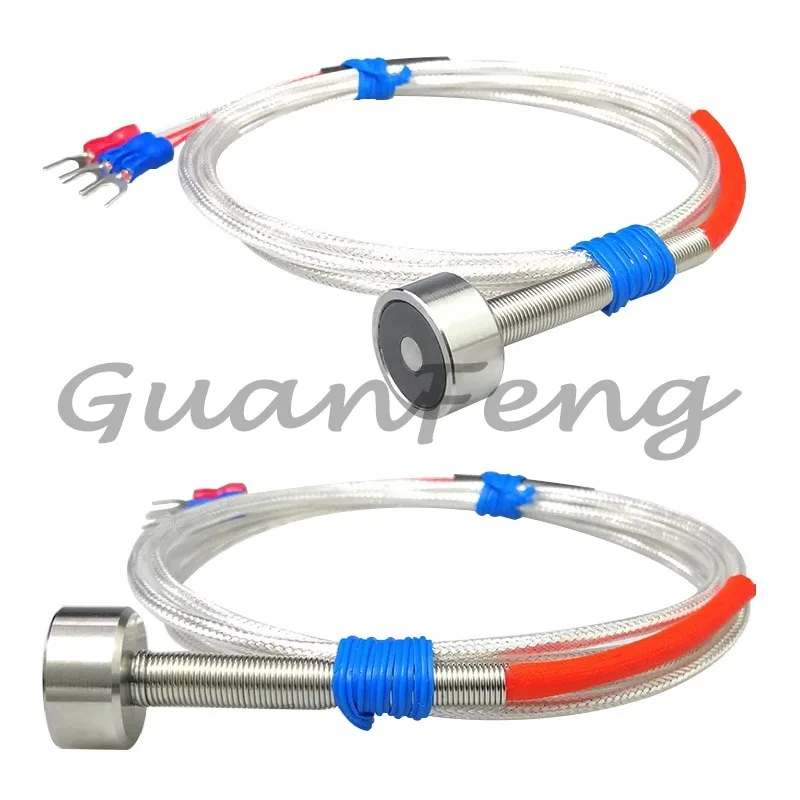 Magnetic Surface Temperature K-Type Thermocouple PT100 Probe, Strong Magnet Adsorption, Max 450℃ High Temperature Resistance