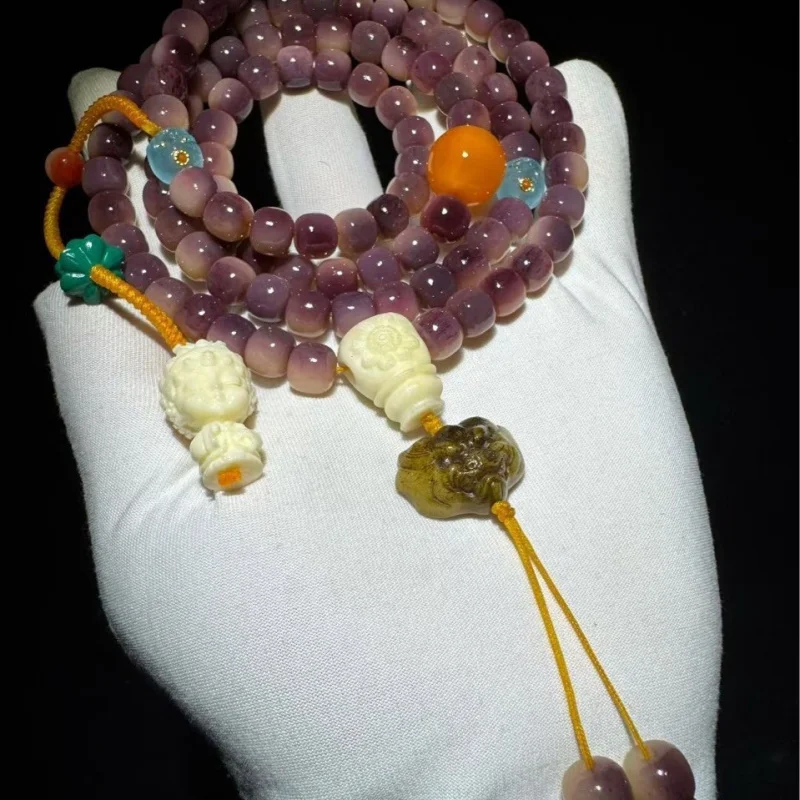 Natural camel purple blood bracelet, bone accessory with a jade-like feel, suitable for gifting, personal use, or as a coll