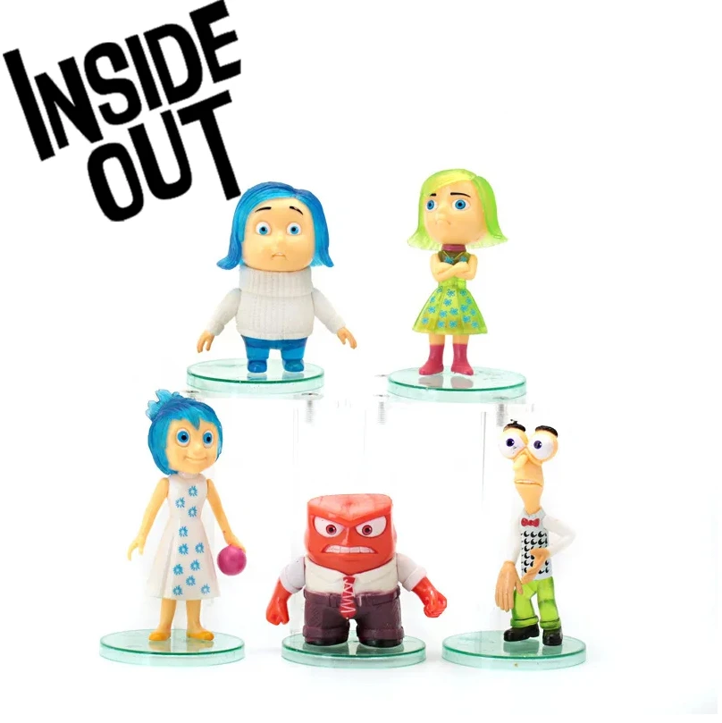 

5 PCS Inside Out 2 New Doll Model Animation Surrounding Car Decoration Children's Holiday Gift Manufacturers Spot Wholesale