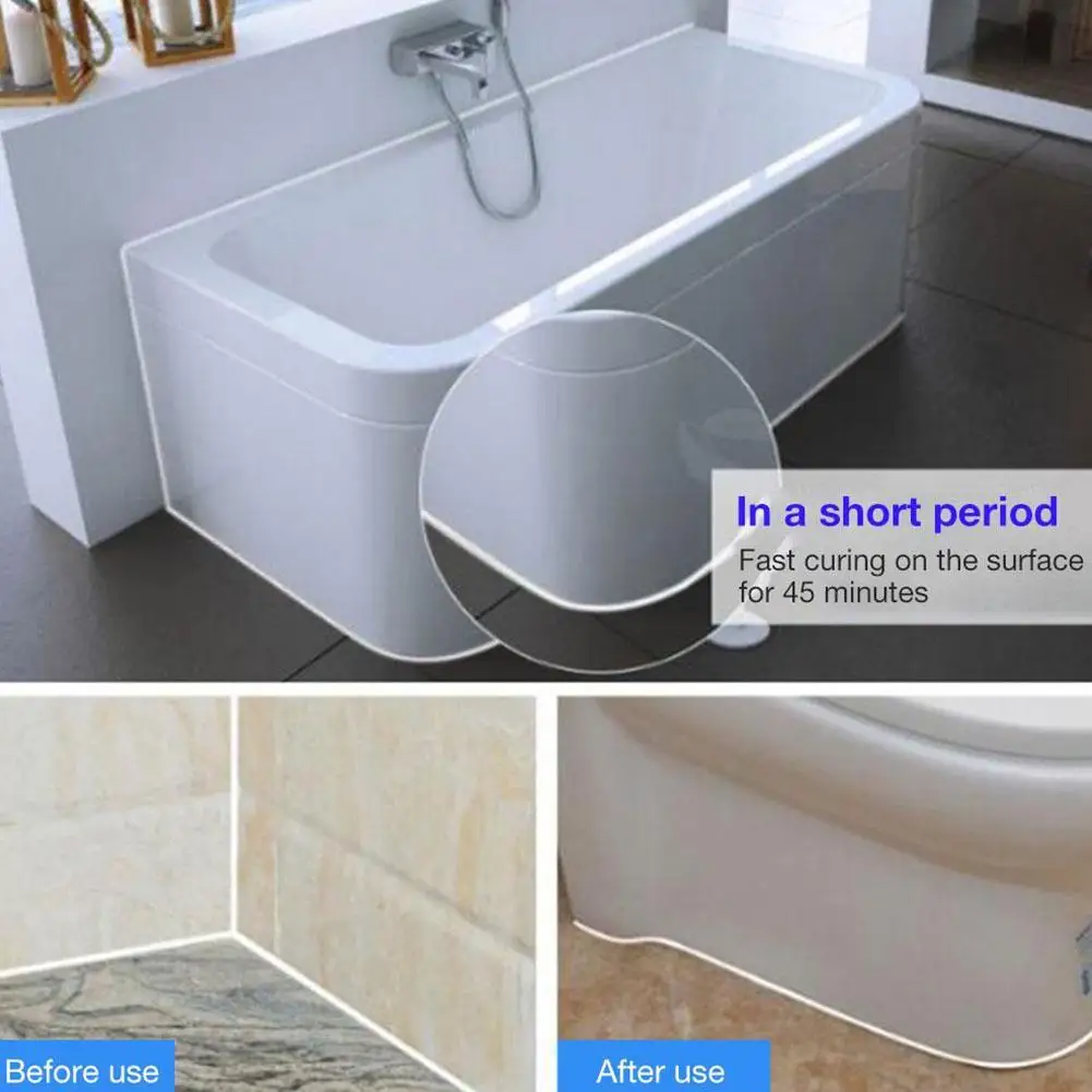 120ml 다목적 실리콘 실란트 방수 코킹 씰 곰팡이 방지 빠른 건조 주방 욕실용 미화 봉제 접착제