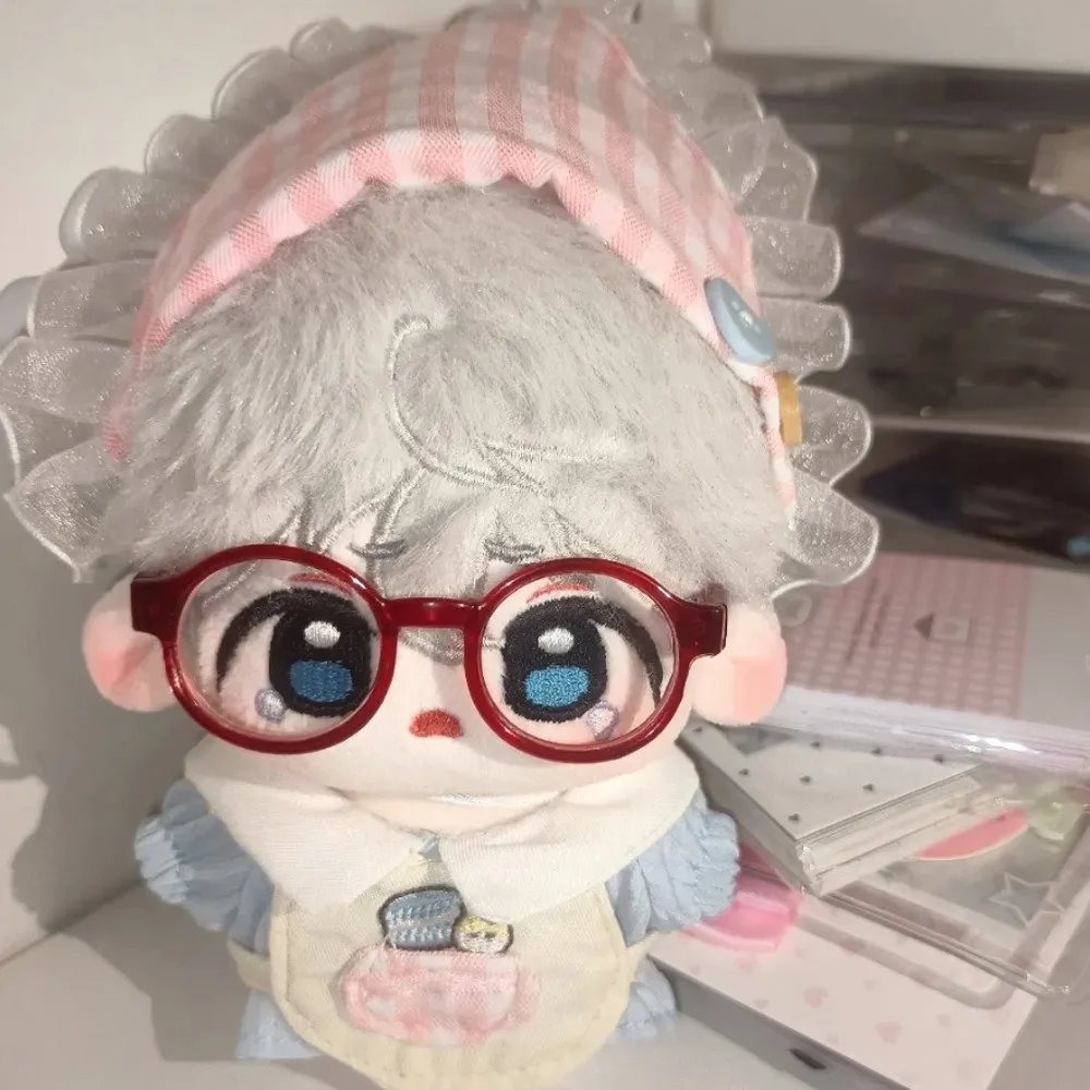 DIY الملابس المطبخ 10 سنتيمتر الملابس القطنية المئزر دعوى الملابس الزي الكرتون الحجاب فستان مجموعة الملحقات #3