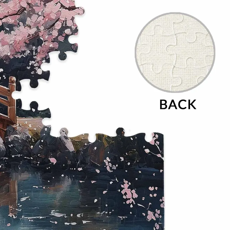 500 stuks puzzel voor volwassenen - kersenbloesembrug, koivijver, Japanse tuinpatroon puzzel