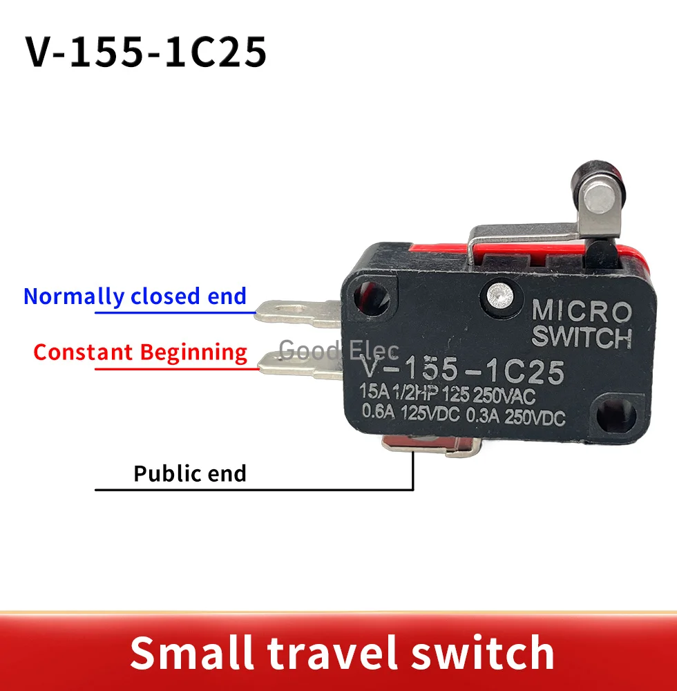 1P/5/10PCS  V-155-1C25 Small travel switch  Limit self-reset micro micro switch Micro travel point switch 3 pin 15A