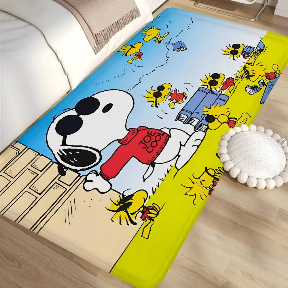 Kawaii S-Snoopy Kitchen Mat Kids Room Bedroom Decoration Balcony Anti-Slip Doormat Living Room Alfombra